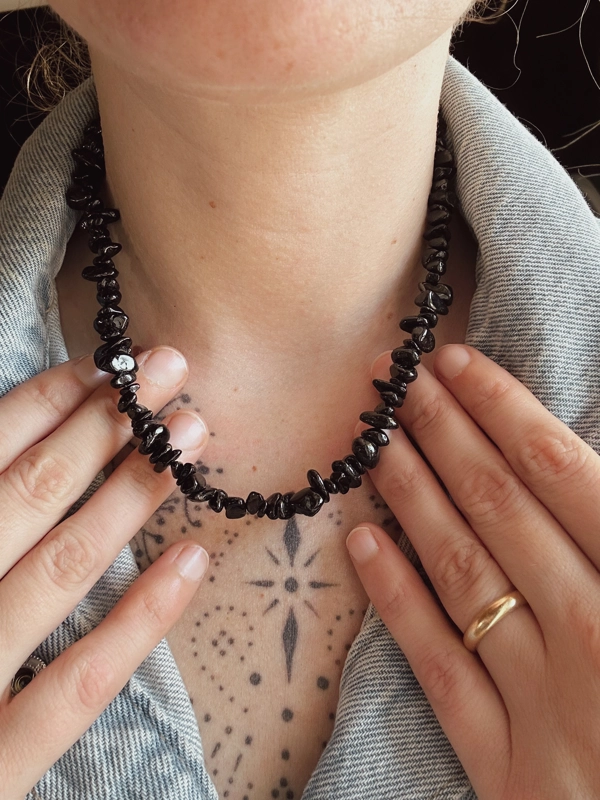 collana Chips Nic - Tormalina Nera